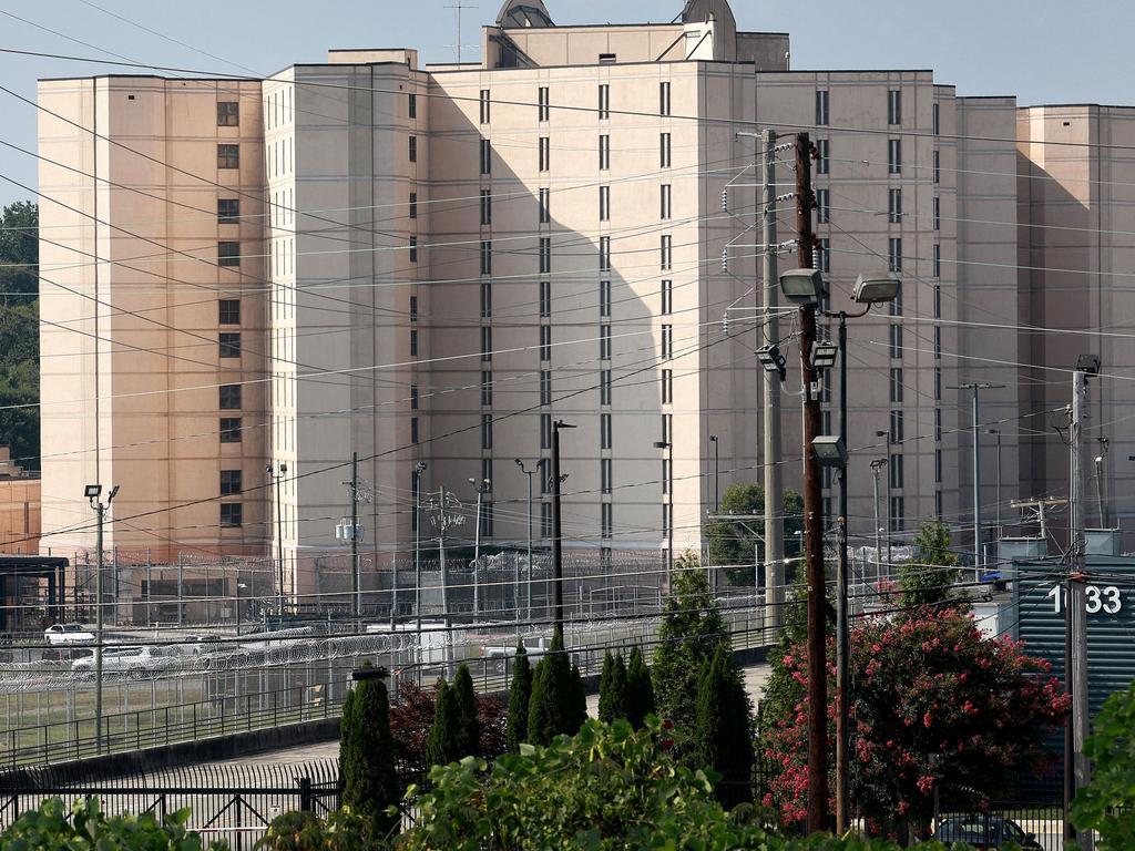 Fulton County Jail in Atlanta, Georgia, where the arrest will happen. (Photo by JOE RAEDLE / GETTY IMAGES NORTH AMERICA / Getty Images via AFP)