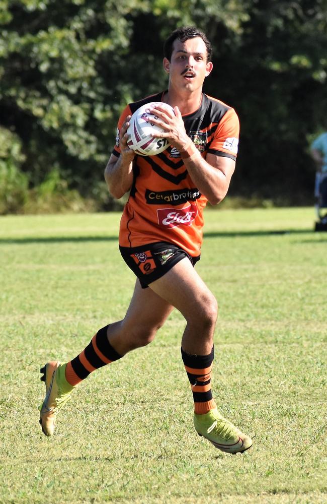 Aaron Solari. Action from the April 2022 A-Grade rugby league clash between Western Lions of Townsville and the Herbert River Crushers at home in Ingham. The Crushers ran out easy winners 32-6. Picture: Cameron Bates