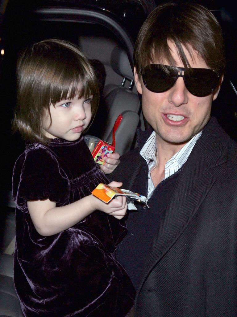 Tom and baby Suri in 2008. Picture: WireImage