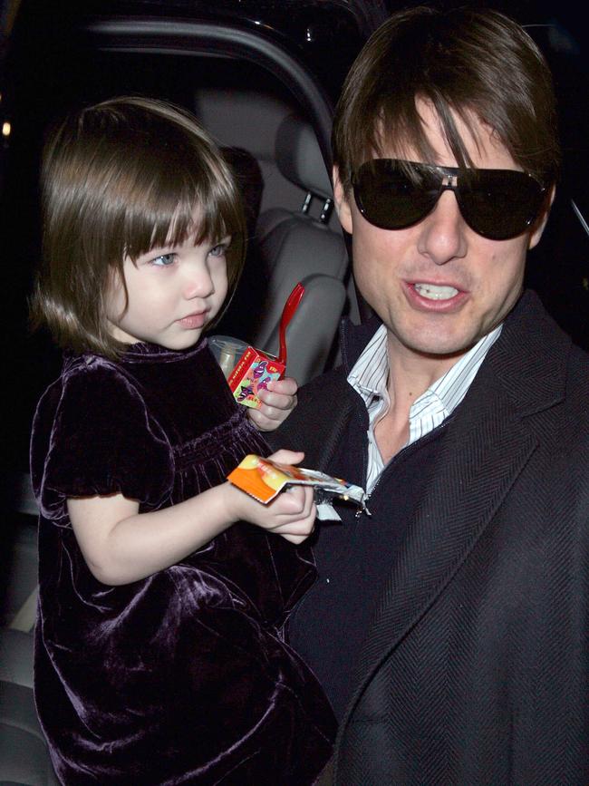Tom and baby Suri in 2008. Picture: WireImage