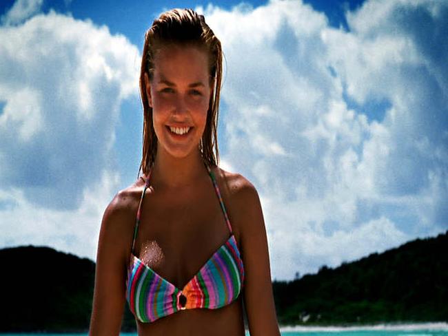 Model Lara Bingle in a still from the 2006 'Where the bloody hell are ya?' Tourism Australia advertisement.