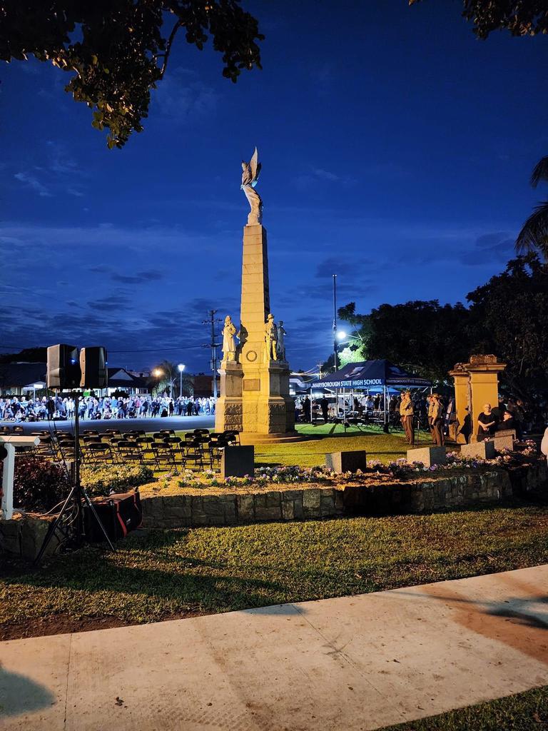 The Dawn Service at Maryborough cenotaph.