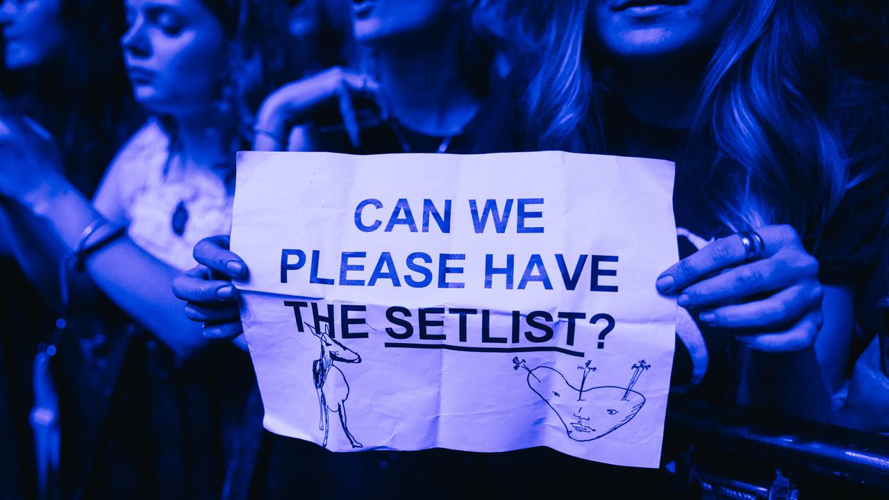 Fontaines DC at the Sydney Opera House Forecourt. Picture: Mikki Gomez