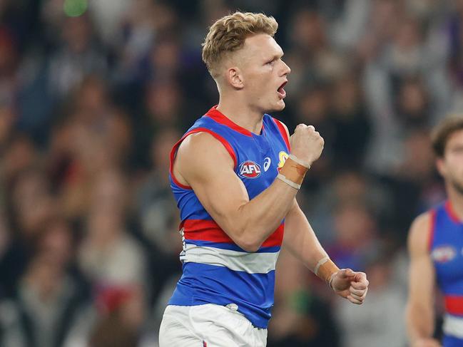 Adam Treloar stuck the knife into Collingwood. Picture: Michael Willson/AFL Photos via Getty Images