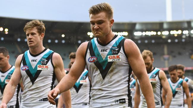 Ollie Wines was embarrassed of Port Adelaide’s finish against Collingwood. Picture: Quinn Rooney/Getty Images