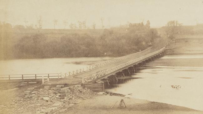 Glebe Island Bridge circa 1871. Picture: State Library of NSW