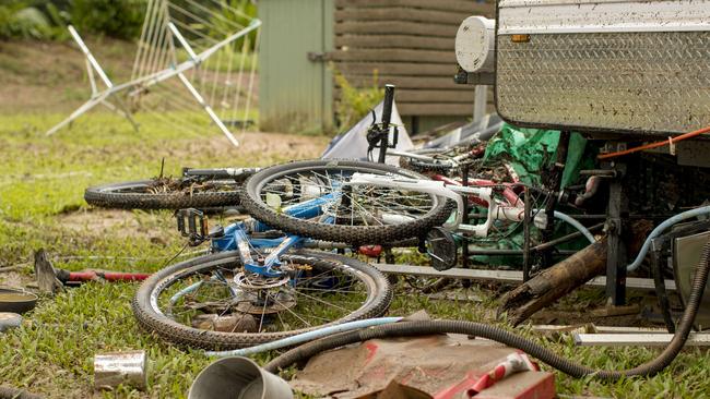 The aftermath of flash flooding is seen at Crystal Cascades Holiday Park, Cairns, Tuesday, March 27, 2018. Picture: AAP Image