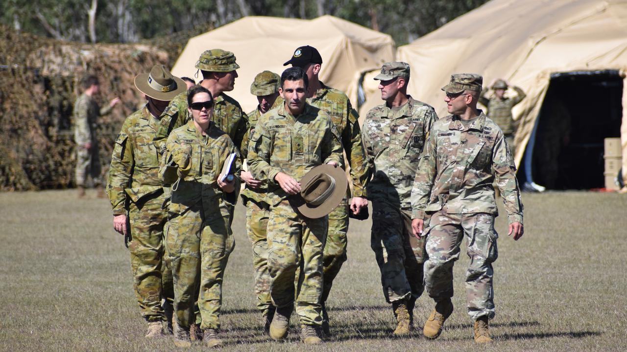 Soldiers at the launch.