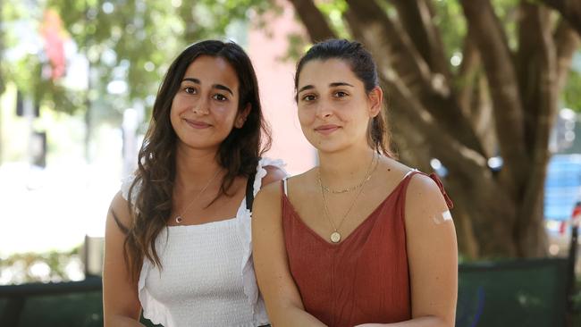 Beatriz Perez have both had their Covid-19 vaccination during the Queensland Premier's week-long Vax-a-thon in Brisbane. Picture: Liam Kidston