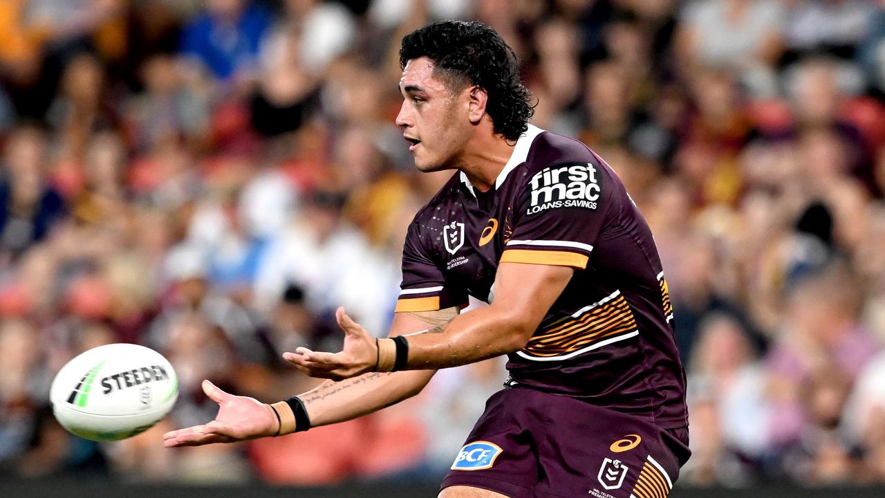 Brisbane’s Origin bolter Keenan Palasia. Picture: Bradley Kanaris/Getty Images