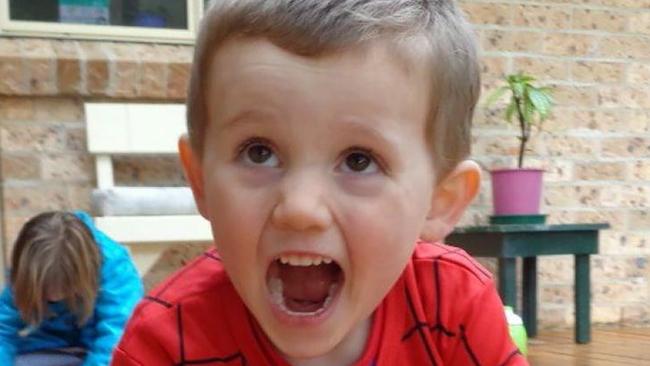 New photo of Missing  boy William Tyrrell wearing  the actual Spiderman suit in which he disappeared in. Exhibit image released by the William tyrrell Inquest. Supplied