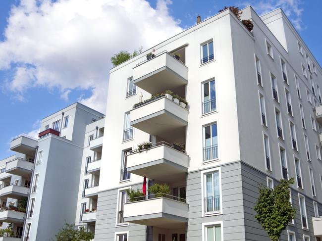 modern town houses, apartment buildings in berlin, germany