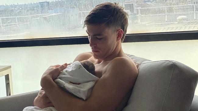 Jack Viney and his wife Charlotte recently welcomed a baby daughter, Mila.