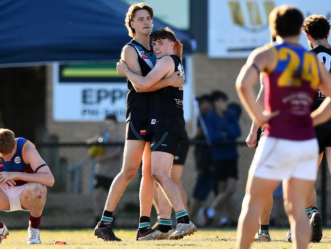 St MaryÃs celebrate after winning the 2023 Northern Football Netball League MC Labour Division 2 Seniors Semi Final match between St Mary's and South Morang at Epping Reserve in Epping, Victoria on September 3, 2023. (Photo by Josh Chadwick)