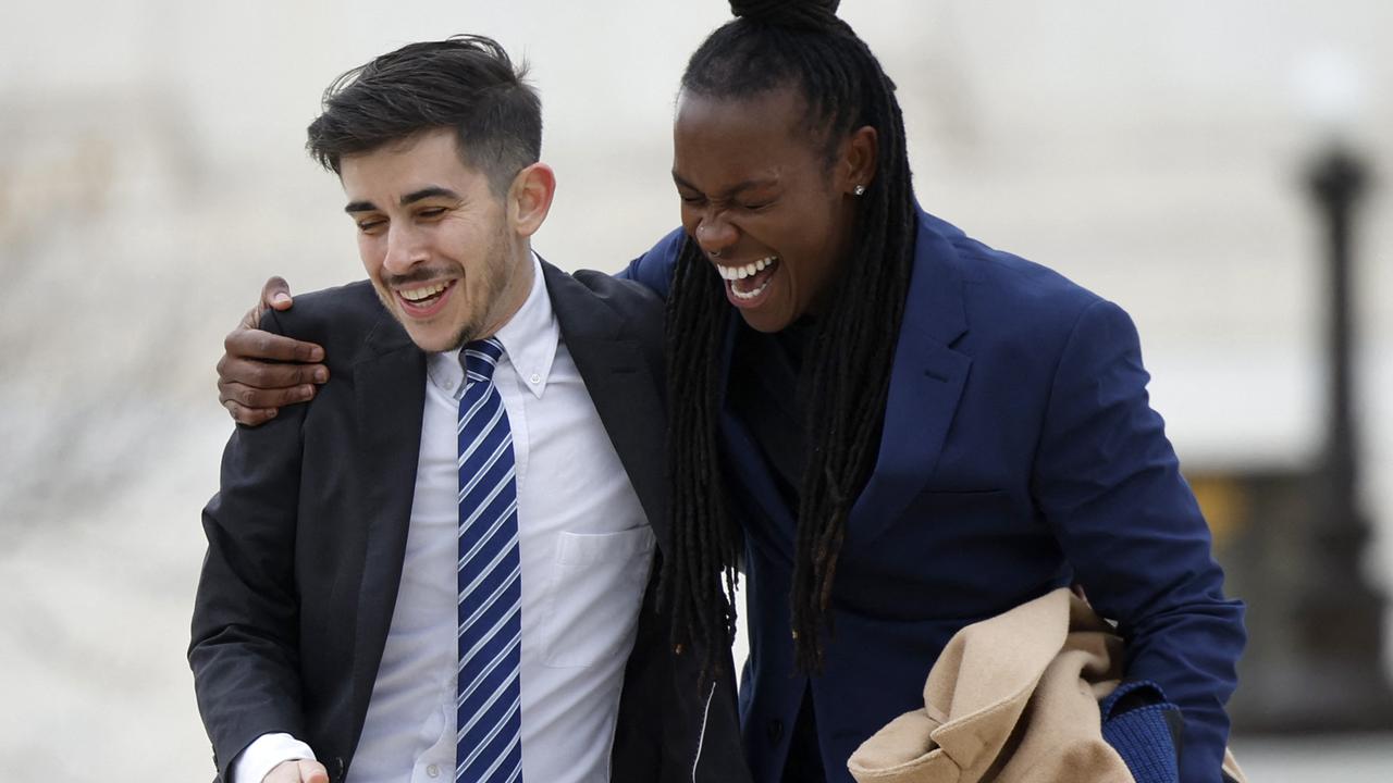 ACLU lawyer Chase Strangio, left. Picture: Kevin Dietsch/Getty Images/AFP