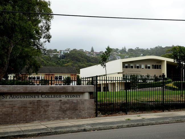 St Augustine's College, viewed from Alfred Rd at Brookvale, where a teacher allegedly assaulted a 14-year-old boy. Picture: Annika Enderborg