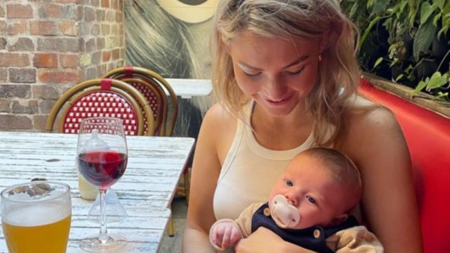 Sam and her son Ted. Image: Instagram