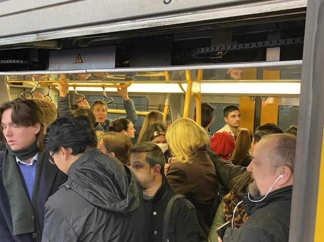 Trains stop on Eastern Suburbs line. Picture: NCA NewsWire