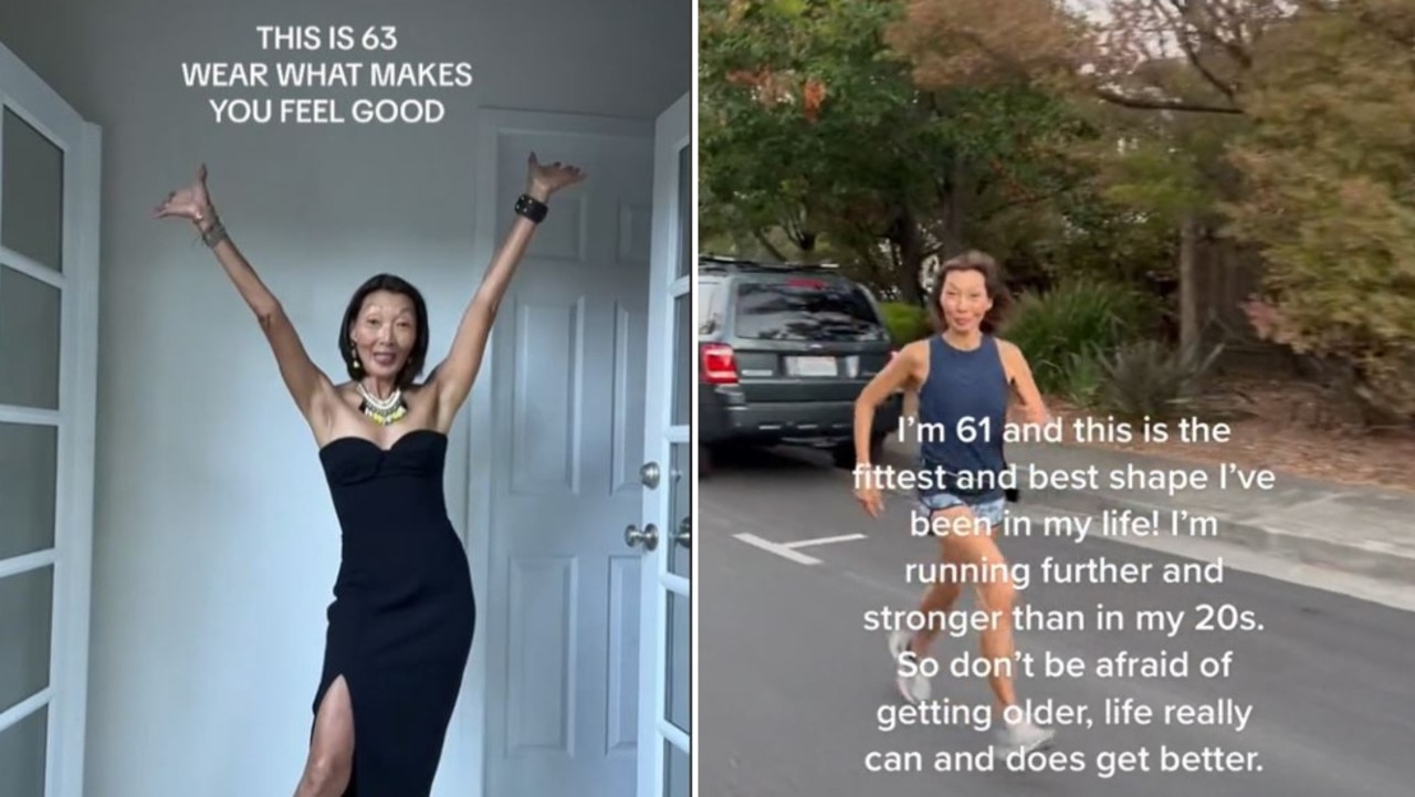 The 63-year-old mother from California celebrates, Gym Tan. Picture: @californiaistoocasual/TikTok