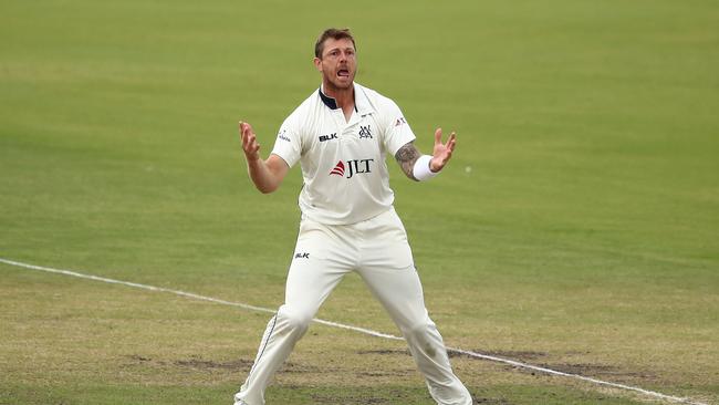 Pattinson ripped the NSW top order to shreds in the Shield final. Picture: Getty