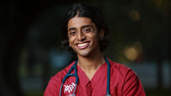 DAVID CHANMUGAM is a medical student at Western Sydney University preparing to take on a clinical role to support western Sydney’s growing population. Picture:Justin Lloyd