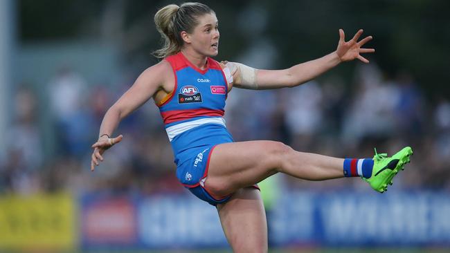 Will high profile Western Bulldog Katie Brennan bounce back in 2018? Picture: Wayne Ludbey