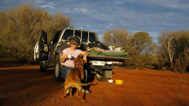 Driving from Adelaide towards Tennent Creek in 2008. Picture: Kirsten Due