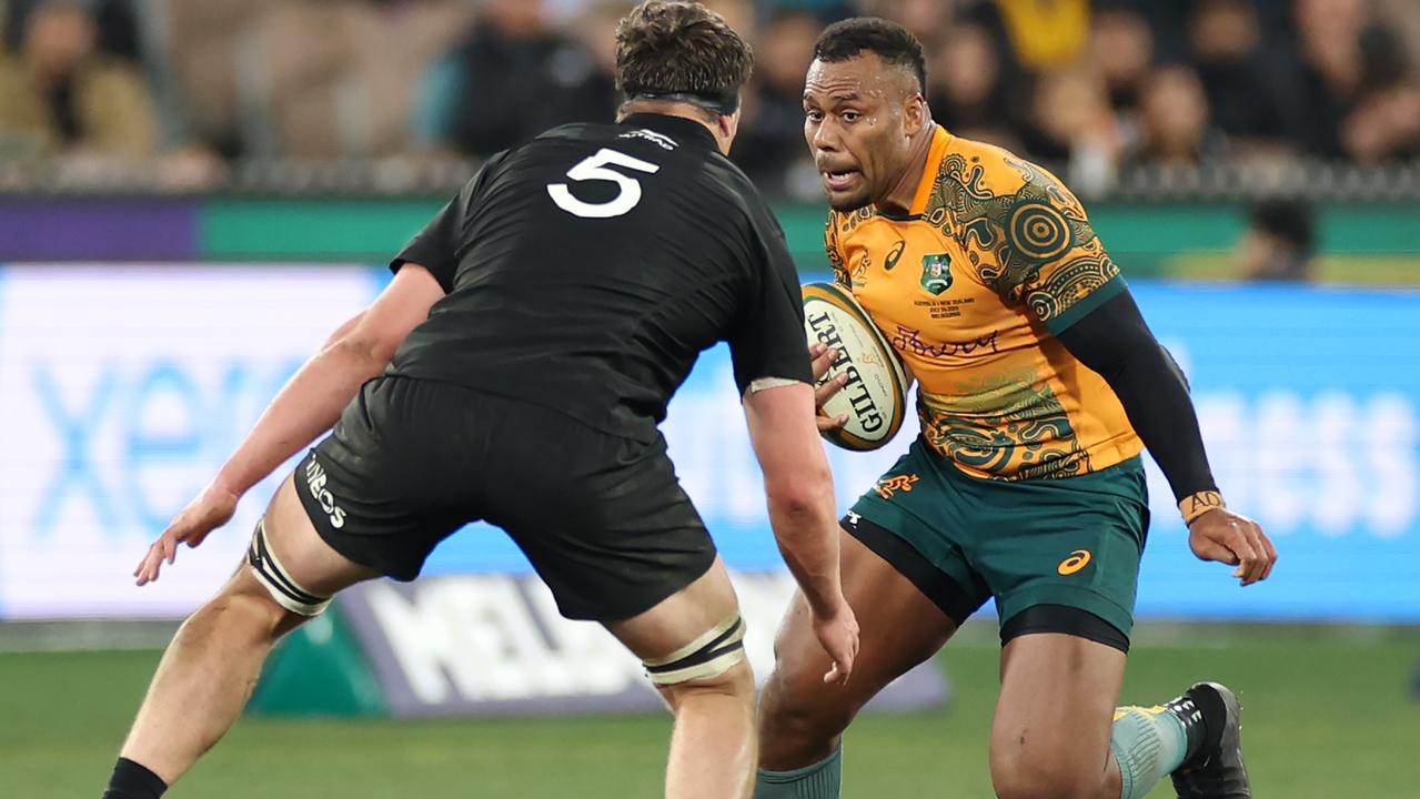 Samu Kerevi says the All Blacks are a world-class team no matter who is playing. Picture: Mackenzie Sweetnam/Getty Images