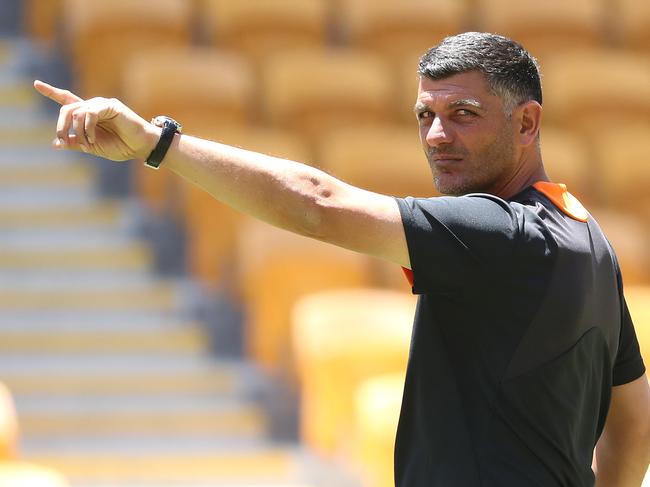 John Aloisi. The Brisbane Roar training at Suncorp Stadium. Pic Peter Wallis