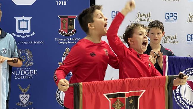 The Terrace swimming captains react to news of the team's win.