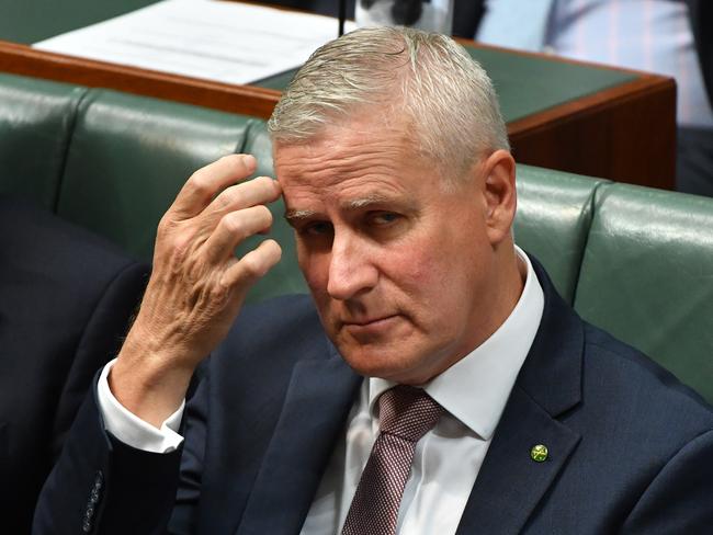 Deputy Prime Minister Michael McCormack during Question Time in the House of Representatives at Parliament House in Canberra, February, Tuesday 11, 2020. (AAP Image/Mick Tsikas) NO ARCHIVING