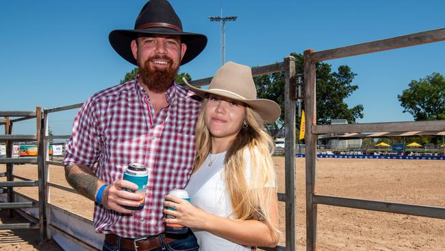 Ricky Schulz and Rita Helenius at the 2024 Top End Rock N Rodeo Muster at the Darwin Showgrounds. Picture: Pema Tamang Pakhrin.