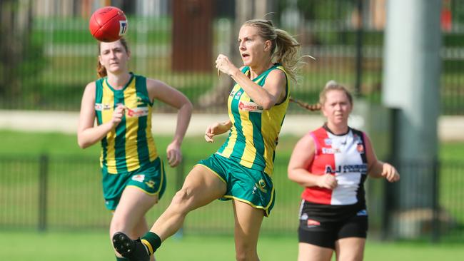 Katie Streader in action for PINT last season. Her coach Rick Nolan has described her as an ‘unbelievable leader’. Picture: GLENN CAMPBELL