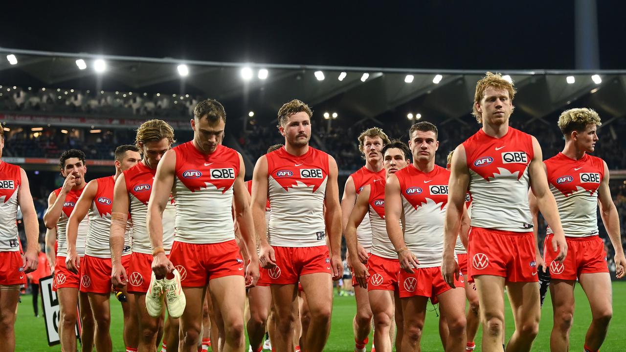 The Swans were once again humilated by Geelong. (Photo by Quinn Rooney/Getty Images)