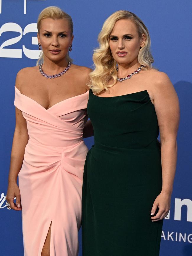 Fashion designer Ramona Agruma (L) and Rebel Wilson arrive to attend the annual amfAR Cinema Against AIDS Cannes Gala at the Hotel du Cap-Eden-Roc in Cap d'Antibes, southern France, on the sidelines of the 76th Cannes Film Festival, on May 25 Picture: Patricia De Melo Moreira