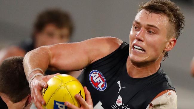 Patrick Cripps gave the Blues the necessary grunt out of the middle. Picture: Getty Images