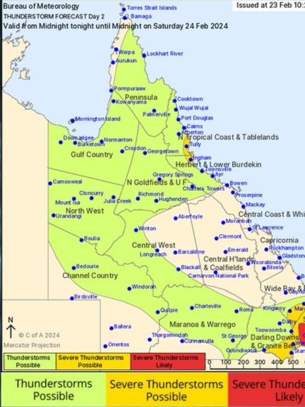 The Bureau of Meteorology has issued a severe thunderstorm warning for regions on the Gold Coast. Picture: Supplied