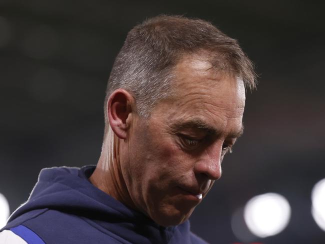 MELBOURNE, AUSTRALIA - MAY 04: Alastair Clarkson, Senior Coach of the Kangaroos is see after the round eight AFL match between St Kilda Saints and North Melbourne Kangaroos at Marvel Stadium, on May 04, 2024, in Melbourne, Australia. (Photo by Darrian Traynor/Getty Images)