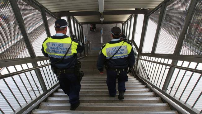 Officers attached to the NSW Police Transport Command are targetting western Sydney commuters during industrial action. Picture: NSW Police/Facebook