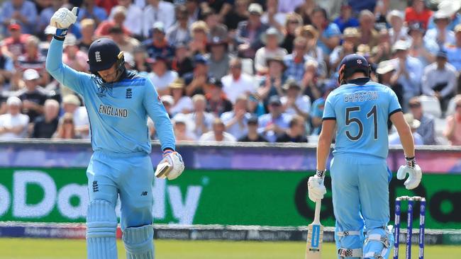 England openers Jason Roy (left) and Jonny Bairstow are in hot form. Picture: AFP