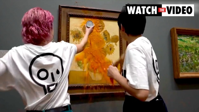 Why are climate activists throwing food at famous artworks?