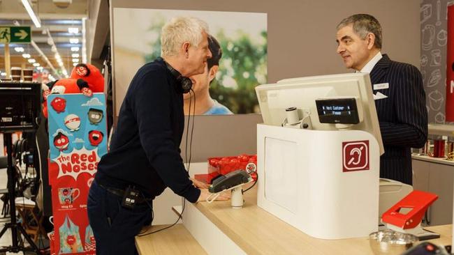 Rowan Atkinson as Rufus in the Love Actually sequel. Picture: Emma Freud/Twitter