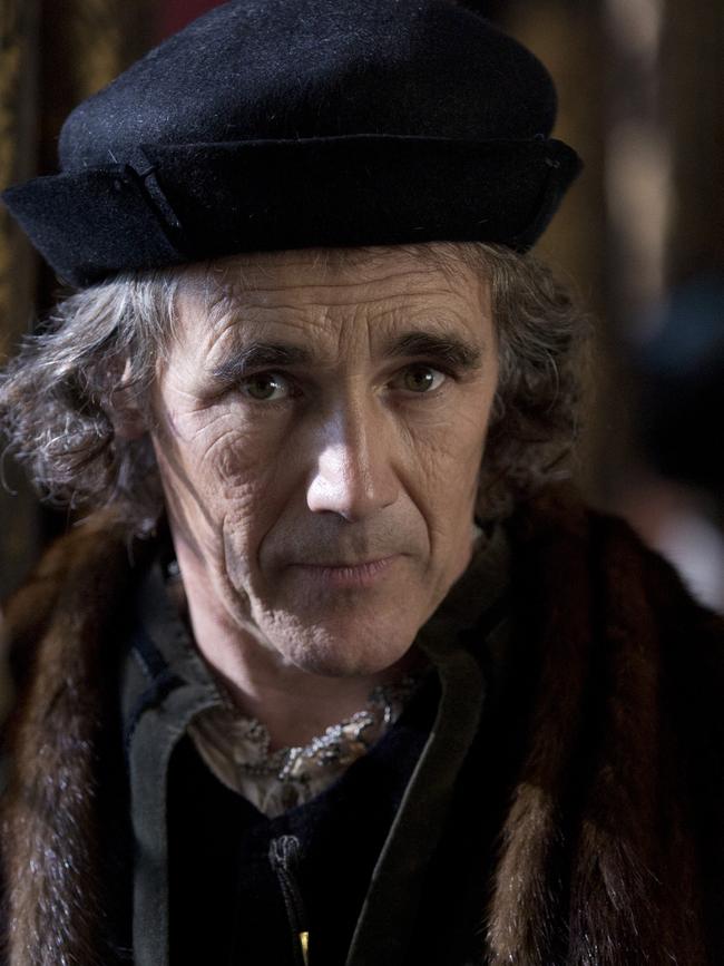 Actor Mark Rylance as Thomas Cromwell in the BBC series Wolf Hall.