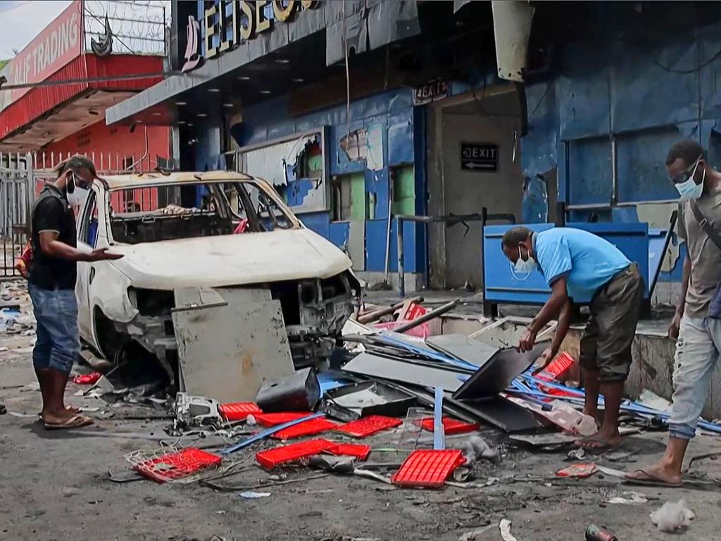 Debris has littered the capital.