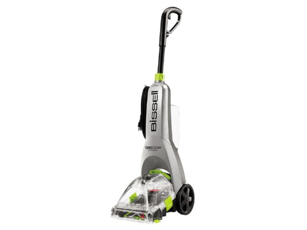 Bissell helps you finally clean those hard-to-reach corners and edges with its Turbo Clean Power Brush Carpet Cleaner. Picture: Bissell.