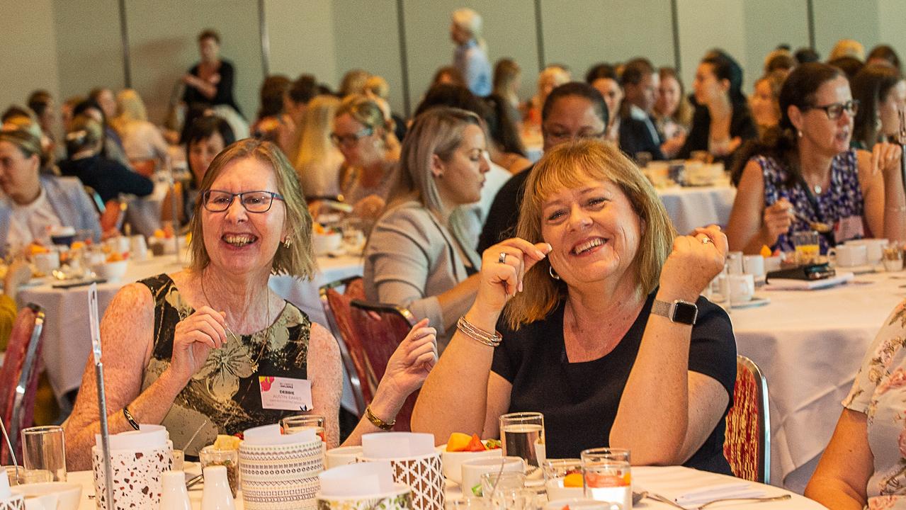 Debbie Austin - Eames and Robyn Wigmore at the Women of Influence - International Women’s Day breakfast. Picture: Annie Noon