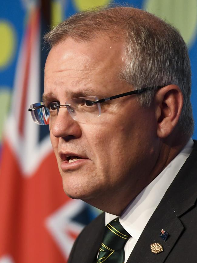 Prime Minister Scott Morrison at the G20 summit in Argentina. on Saturday. Picture: AAP