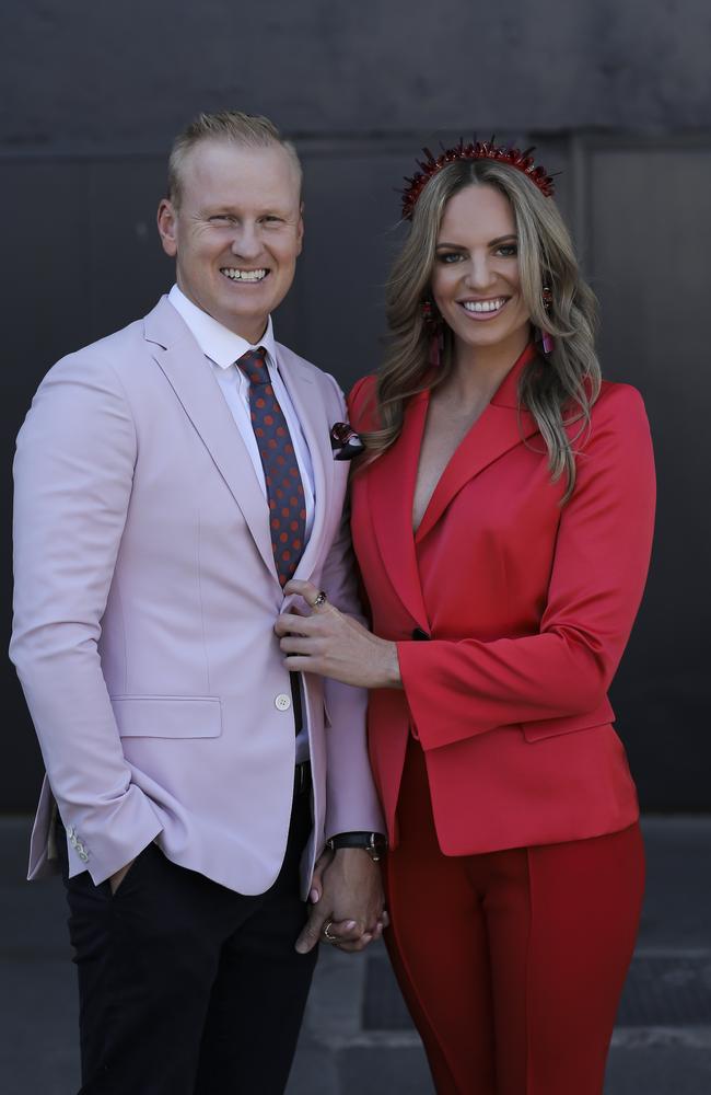 Emily Seebohm with parnter David ‘Luttsy’ Lutteral. Picture: Mark Cranitch