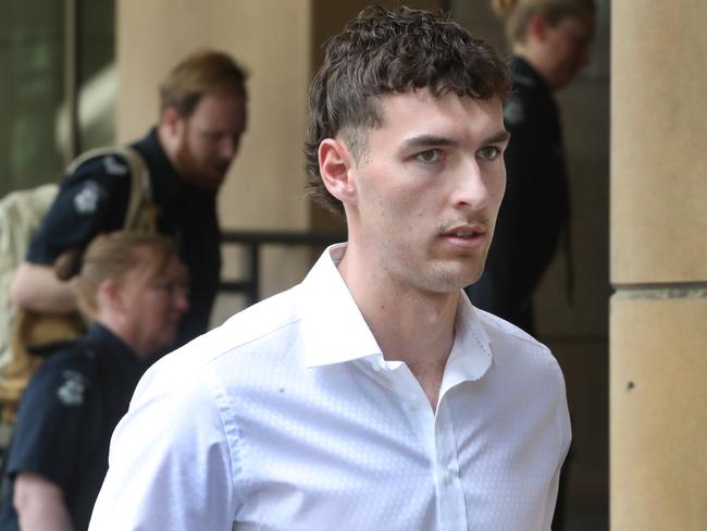 Former Carlton player Tom Williamson arrives at Melbourne Magistrate Court. Monday, September 25, 2023. Picture: David Crosling