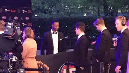 Nelly Yoa on the Brownlow red carpet. Picture: Rudi Edsall